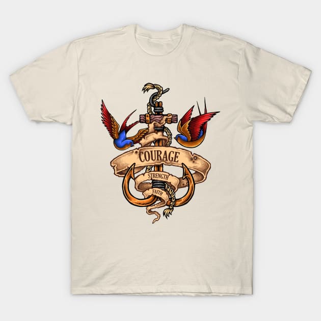 anchor tattoo T-Shirt by Mako Design 